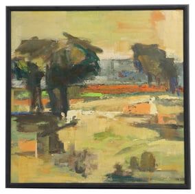 Stella Finley (1896-1987) American, Oil on Canvas, "Sonoma West"