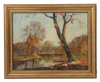 Esther Edling Erickson, 20th Century American, Oil on Canvas, "Edobrook"