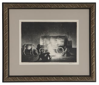 Peter Hurd (1904-1984) American, Lithograph, "The Texas Nomads"