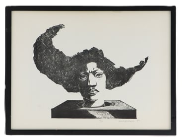 David Phillip Bradford (Born 1937) African American, Lithograph