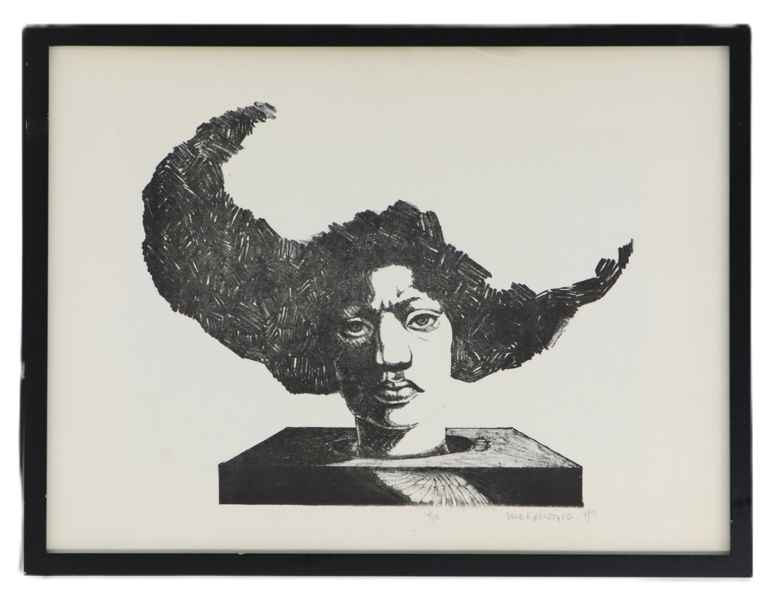 David Phillip Bradford (Born 1937) African American, Lithograph: David Phillip Bradford (Born 1937) African American, Lithograph. Signed and numbered in pencil. Overall Size: 19 1/4 x 25 1/4 in. Sight Size: 17 1/2 x 23 1/2 in. Bradford's work