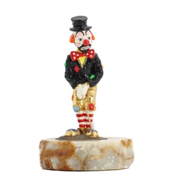 Ron Lee (1947-2017) American, Hand Painted Pewter and Onyx Statue "Off the Toe"