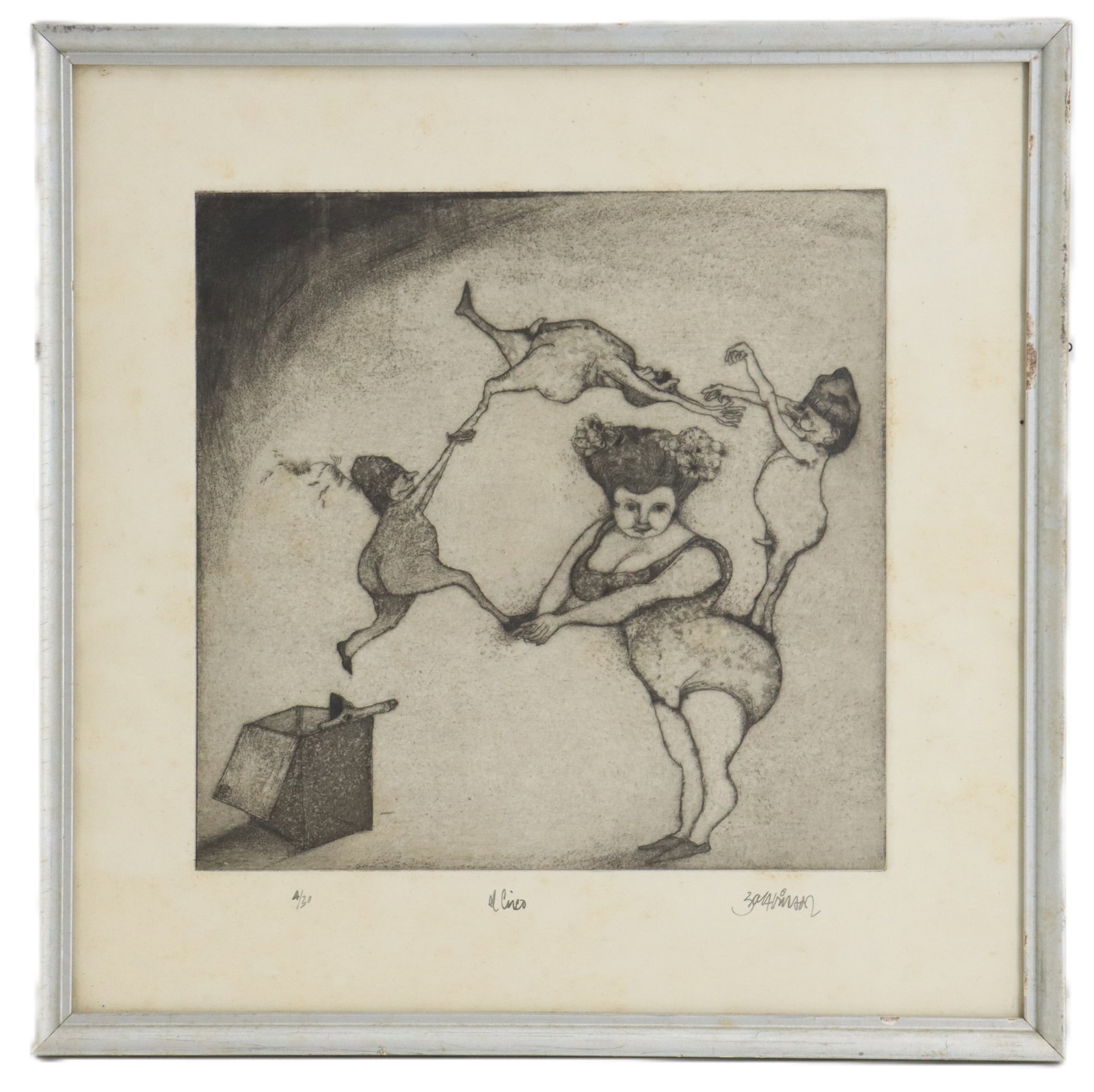 Alexander Zarkhov (Born 1957) Russian Signed Surrealist Figural Print "Circe" (1 of 13)