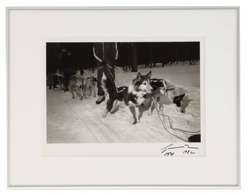 Larry Fink (20th Century) American, Photograph "Husky Dog Sled Race"