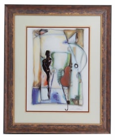 Alfred Gockel (Born 1952) German, Lithograph "Jazz Bass I"