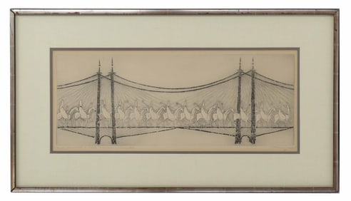 Signed Lithograph "Processione Di Vescovi Africani a Cavallo"