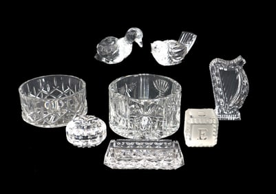 (8) Waterford and Baccarat Cut Crystal Items