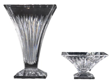 Waterford Crystal "Clarion" Vase and Bowl