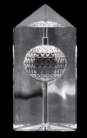 Waterford Crystal Commemorative 2000 Times Square Ball Drop Paperweight