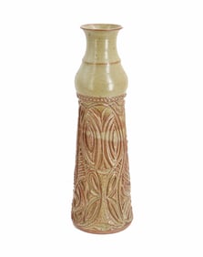 Bill and June Vaughn (20th Century) American, Hand-Thrown and Decorated Pottery Floor Vase