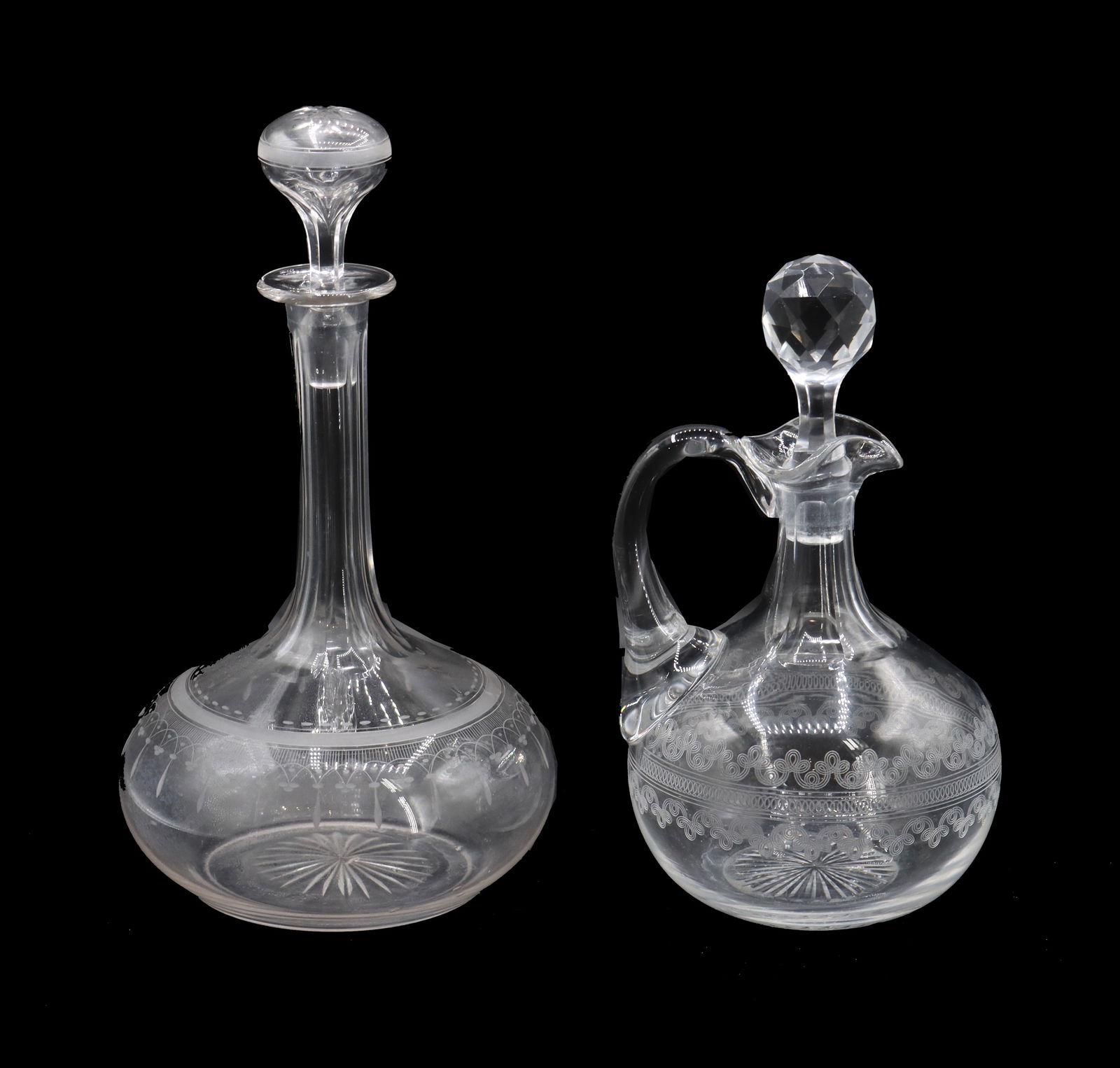 (2) Cut Crystal Decanters with Stoppers (1 of 16)