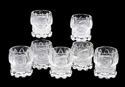 (7) Berlin Design Old Masters of Music Crystal Tumblers