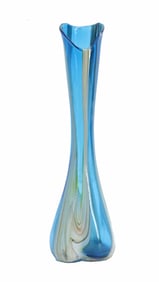 Vintage Japanese Daysun Tall Hand Blown Art Glass Vase