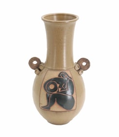 Vintage Large Ceramic Figural Vase