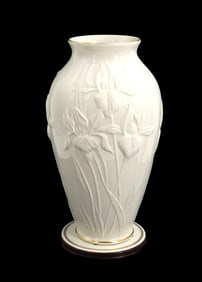 Lenox Masterpiece Collection Porcelain Embossed Iris Vase
