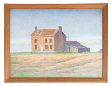 Brett Johnson (20th Century) American, Pastel on Paper Rural Landscape