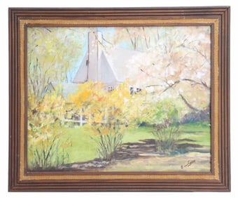 Odilo Van Egroo (20th Century) European, Oil on Canvas Impressionist Landscape