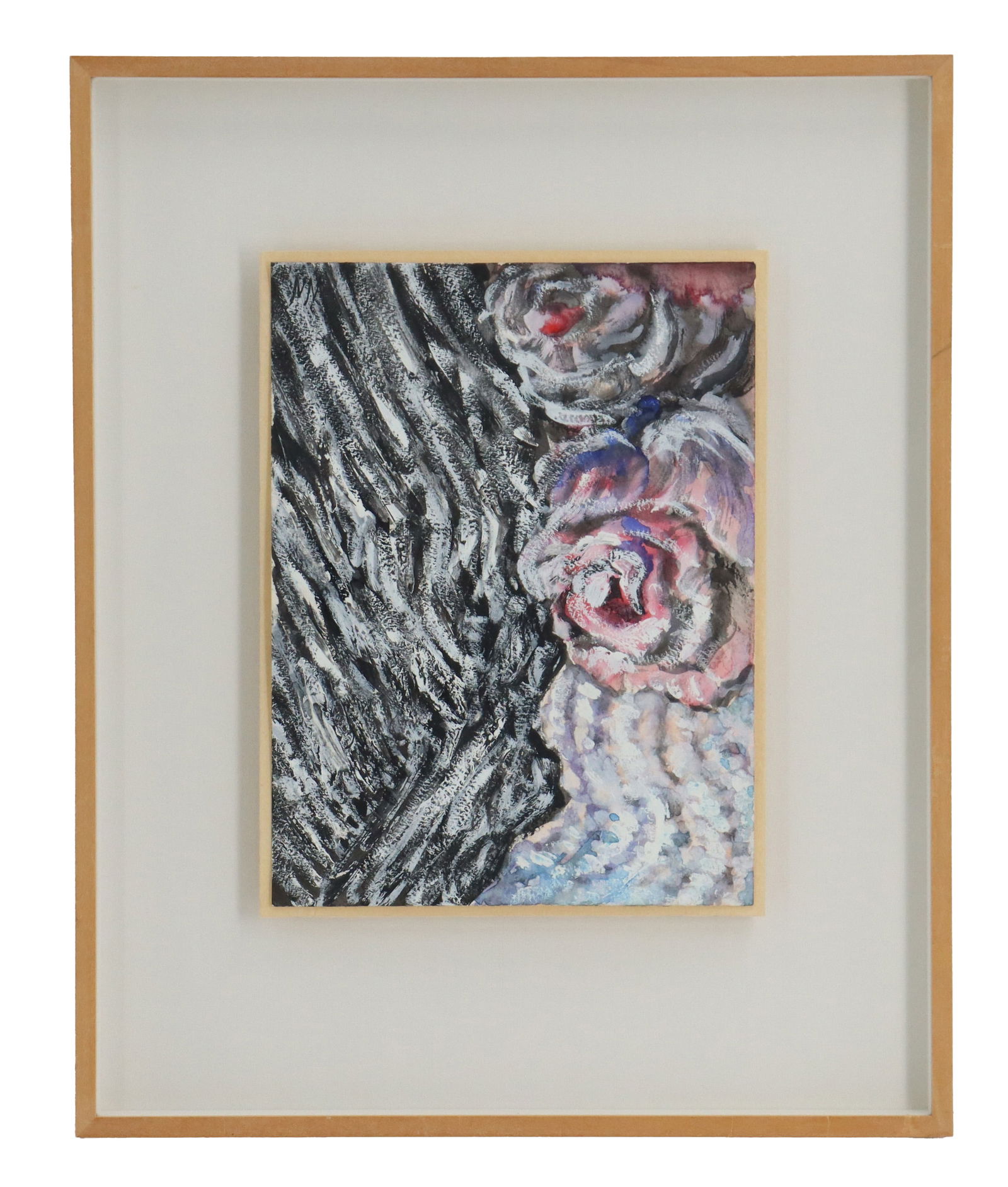 Naoto Nakagawa (Born 1944) Japanese, Abstract Expressionist Acrylic on Paper Painting (1 of 12)