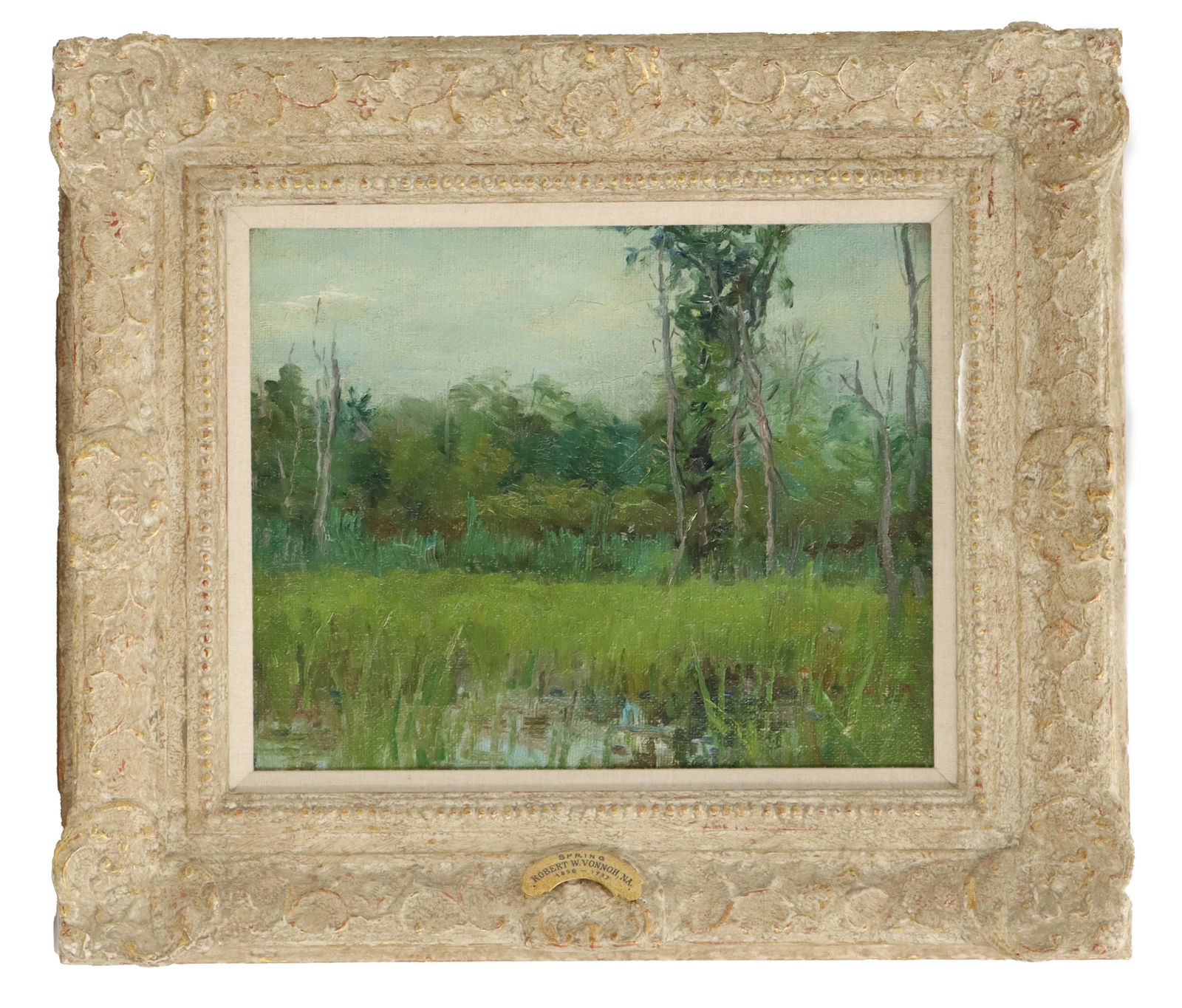 Robert William Vonnoh (1858-1933) American, Oil on Canvas Impressionist Landscape "Landscape" (1 of 13)