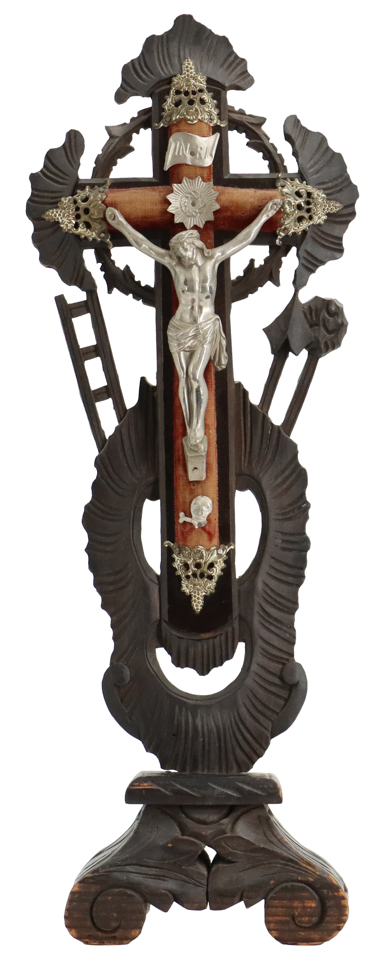 French Black Forest Hand Carved Standing Crucifix (1 of 15)
