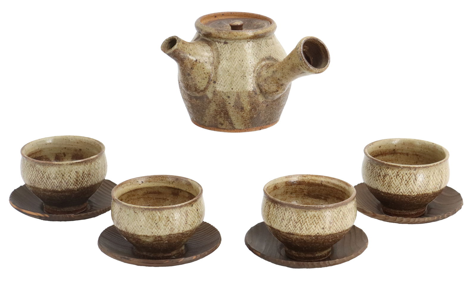 Tatsuzo Shimaoka (1919-2007) Japanese, Nine Piece Ceremonial Tea Set (1 of 20)