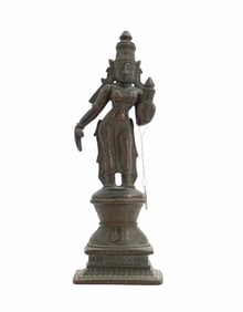 19th Century Indian Bronze Statue of Lakshmi