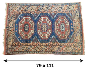 Turkish Geometric Patterned Carpet