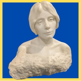 Charles William Ayton (1865-1956) American/French, Carved Marble Female Bust