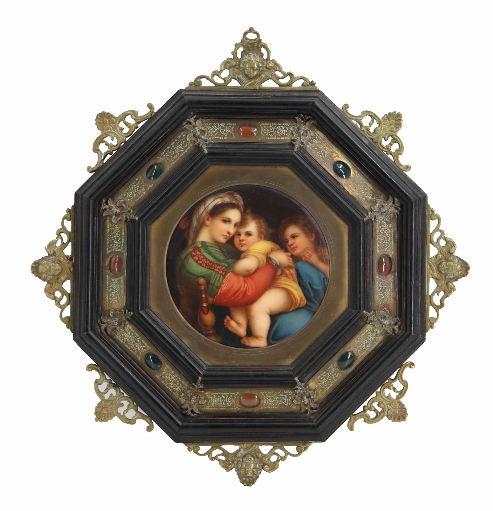 Antique Porcelain Plaque After a Renaissance Painting by Raphael (1 of 8)