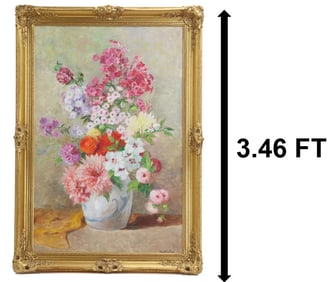 Stefanie von Trauttweiller (1892-1976) Austrian, Floral Still Life Oil on Canvas