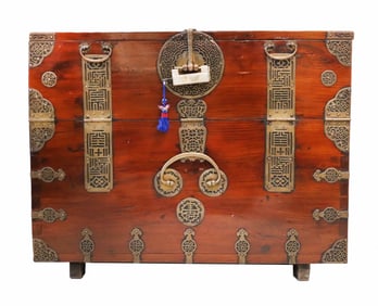 Korean Blanket Chest with Brass Hardware