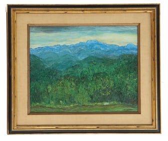 Sarah Hines (1922-2011) American, Landscape Oil on Canvas