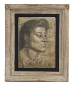 Bruce Hafley (1920-2011) American, Portrait Oil on Board