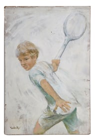 Thornton Utz (1914-1999) American, Oil on Board