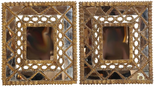 Pair of Spanish Colonial Giltwood Mirrors