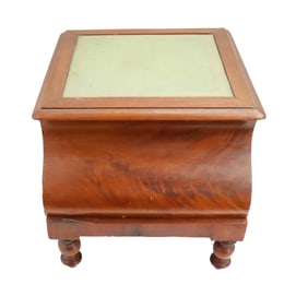 Antique English Mahogany Bed Step or Library Stool with Storage