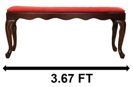 English Georgian Style Mahogany Boudoir Bench