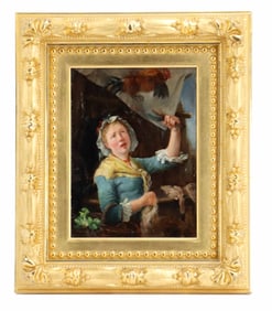 J. Kunsberg (19th Century) German, Oil on Panel Genre Scene Painting