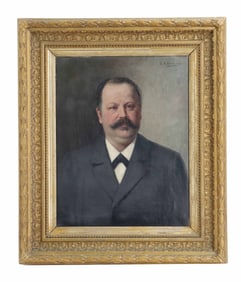 19th Century Oil Portrait of President Grover Cleveland