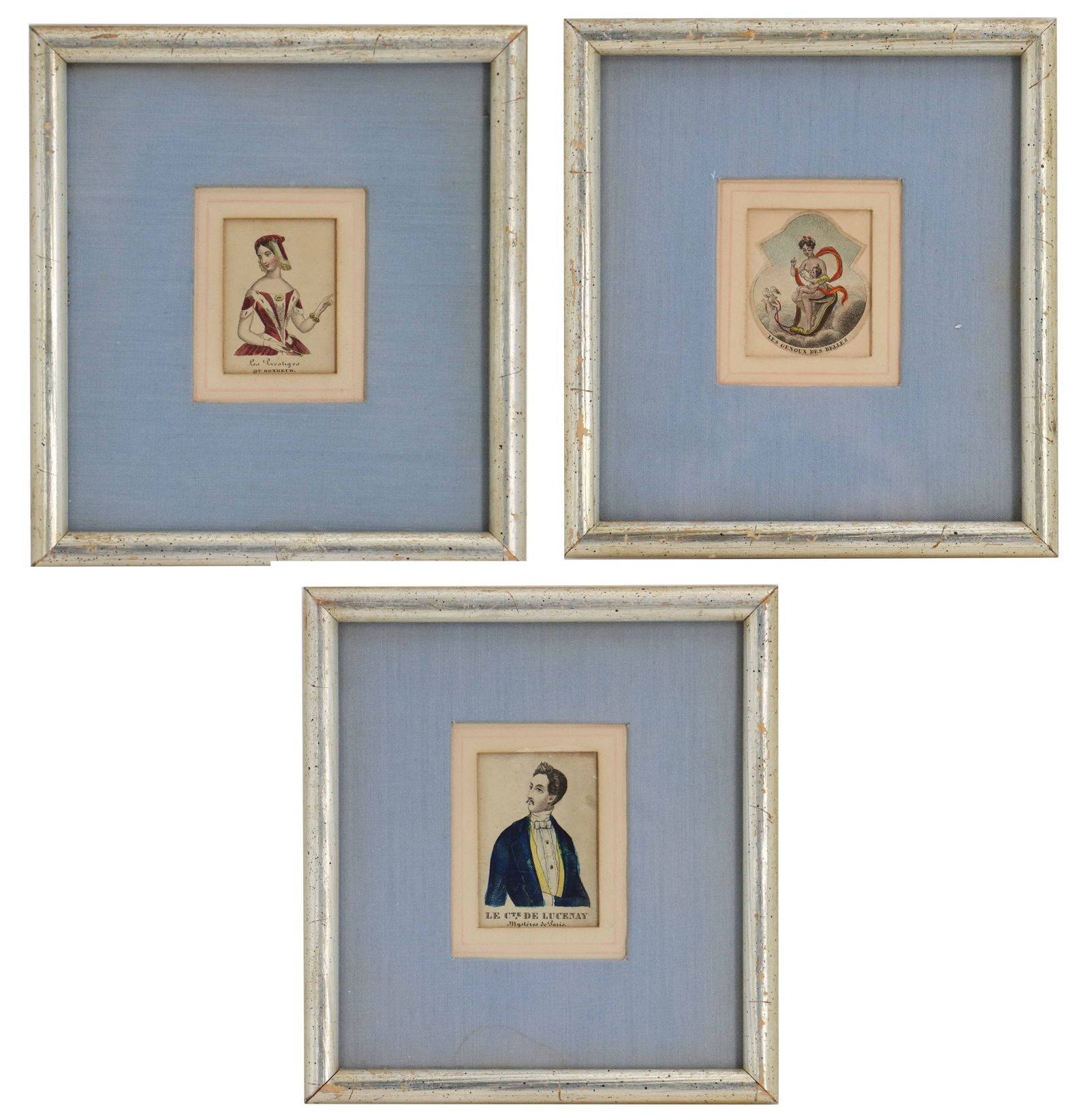 (3) Antique French Color Prints (1 of 20)