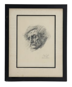 Ken Burke (20th Century) American, Pencil Portrait