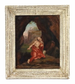 Old Master Oil on Canvas Painting of Saint Jerome