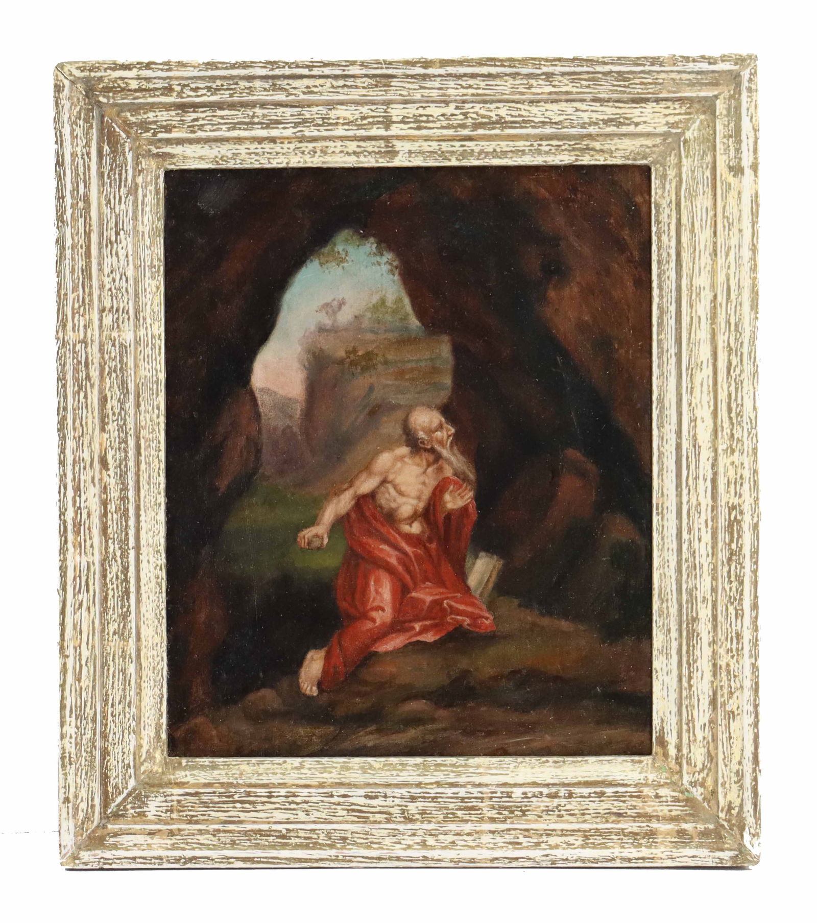 Old Master Oil on Canvas Painting of Saint Jerome (1 of 11)