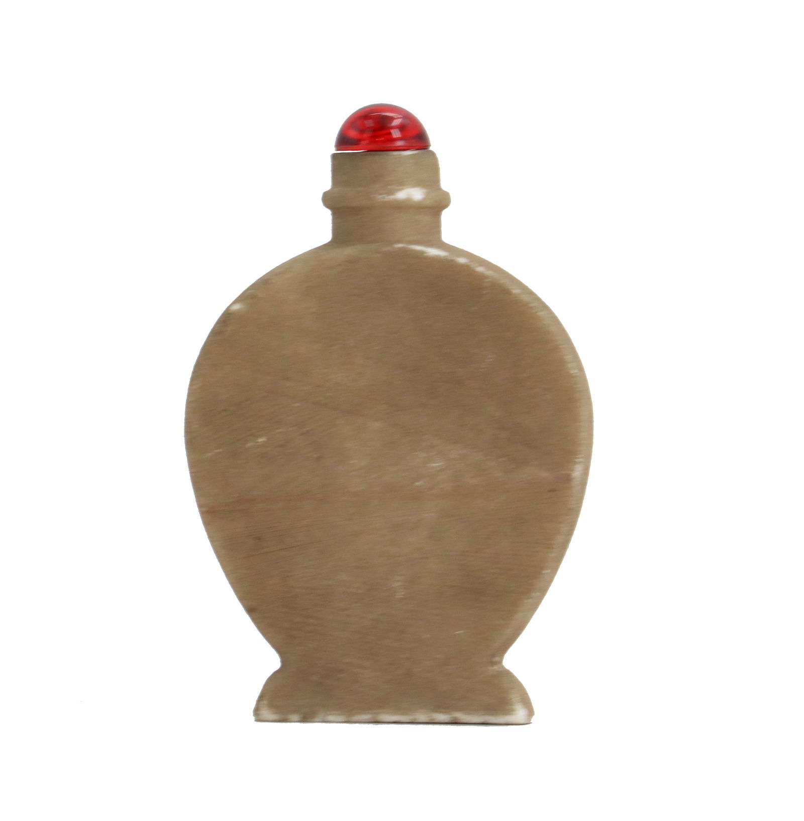 Antique Chinese Banded Agate Snuff Bottle with Red Stopper (1 of 14)