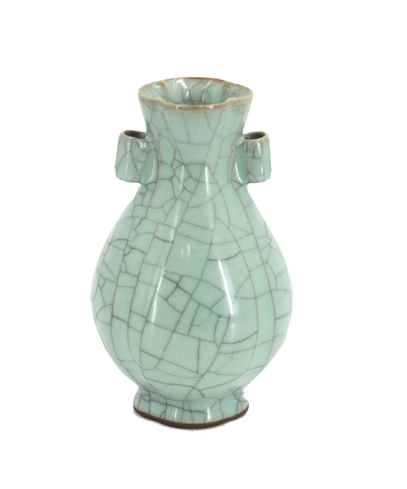 Chinese Celadone Glazed Pear-Form Crackleware Vase (1 of 13)