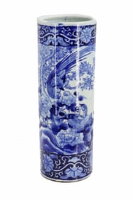Chinese Blue and White Porcelain Umbrella Stand