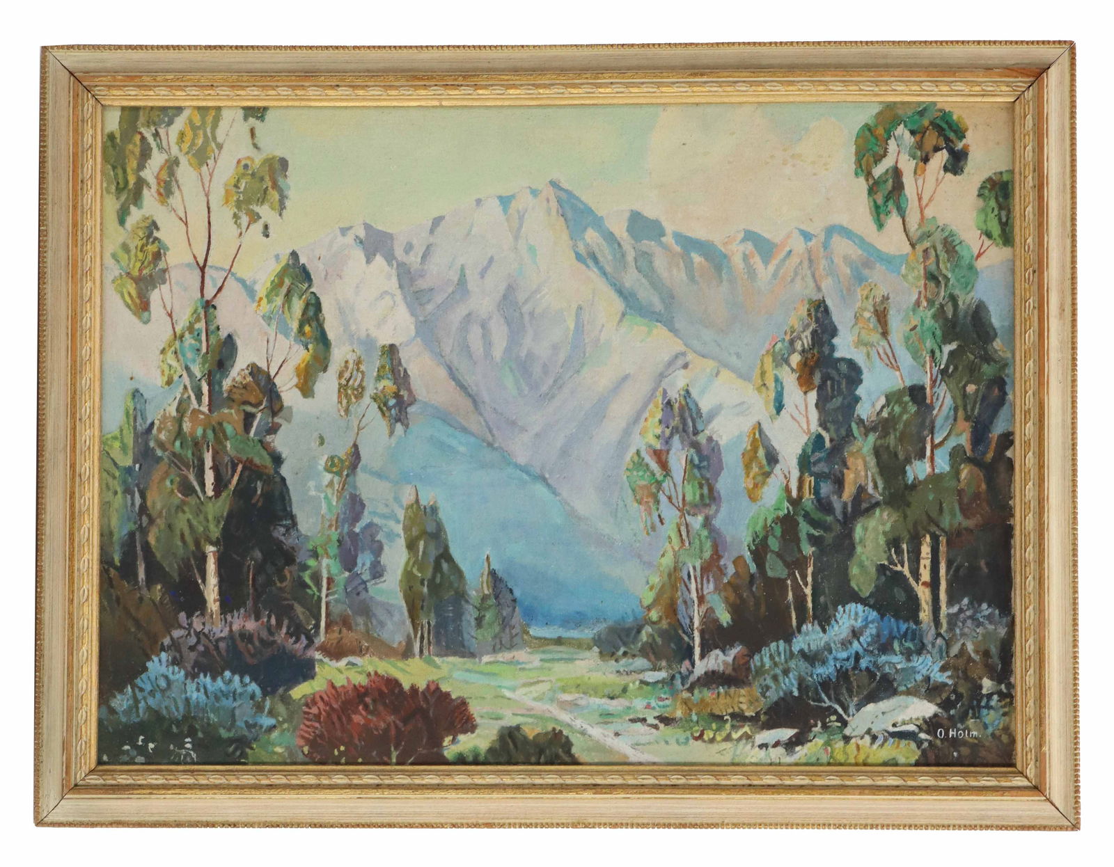Antique Oil on Canvasboard Painting of Santa Barbara's Santa Ynez Valley (1 of 10)