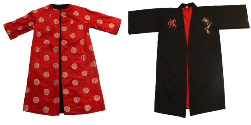 (2) Asian Embroidered Silk Robes (1 of 20)