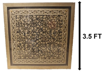 Large Framed Moroccan Sequined Kalaga Style Textile