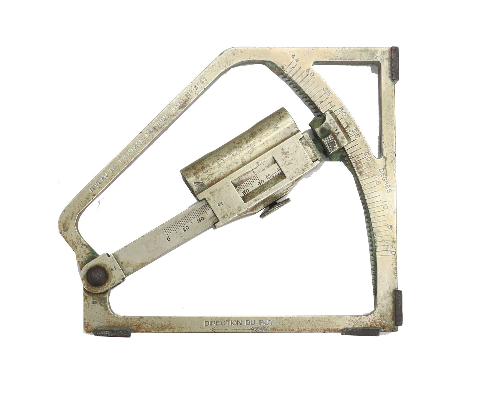 Antique French Brass "Niveau de Pointage" Artillery Inclinometer (1 of 14)
